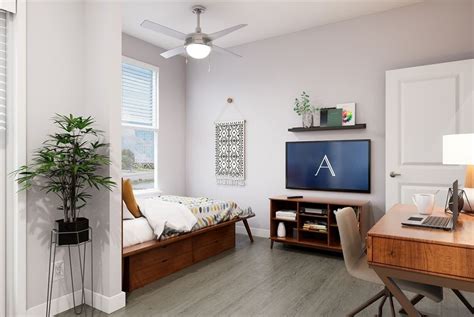 The accolade collegiate village west - You asked for studio pictures in the last update & we got them! We have 15 studios left before we’re sold out! • Our studios are 448 sq ft. • Studios come fully furnished with a bed frame, full xl...